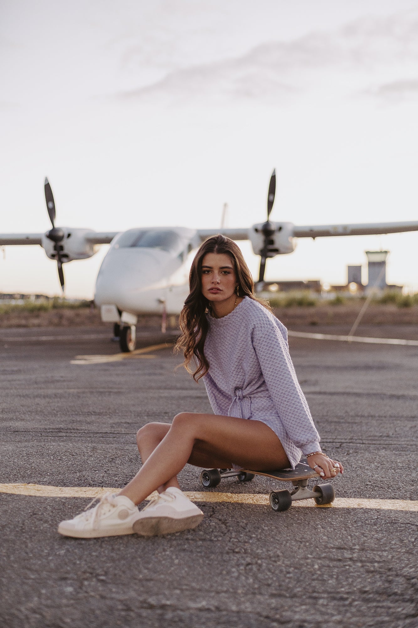 LAVENDER LOUNGEWEAR SHORTS