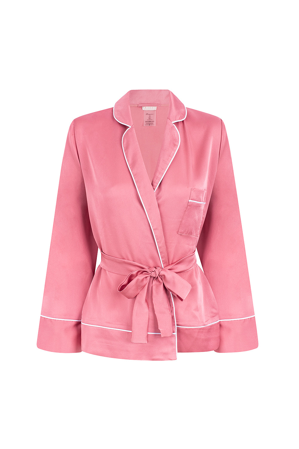 PINK SATIN PJ SHIRT