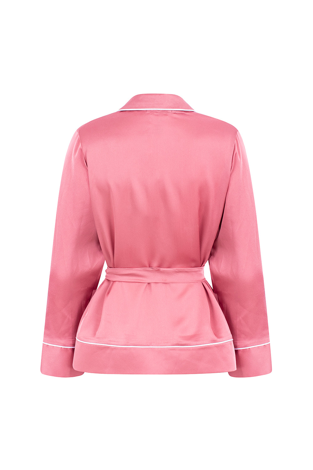 PINK SATIN PJ SHIRT