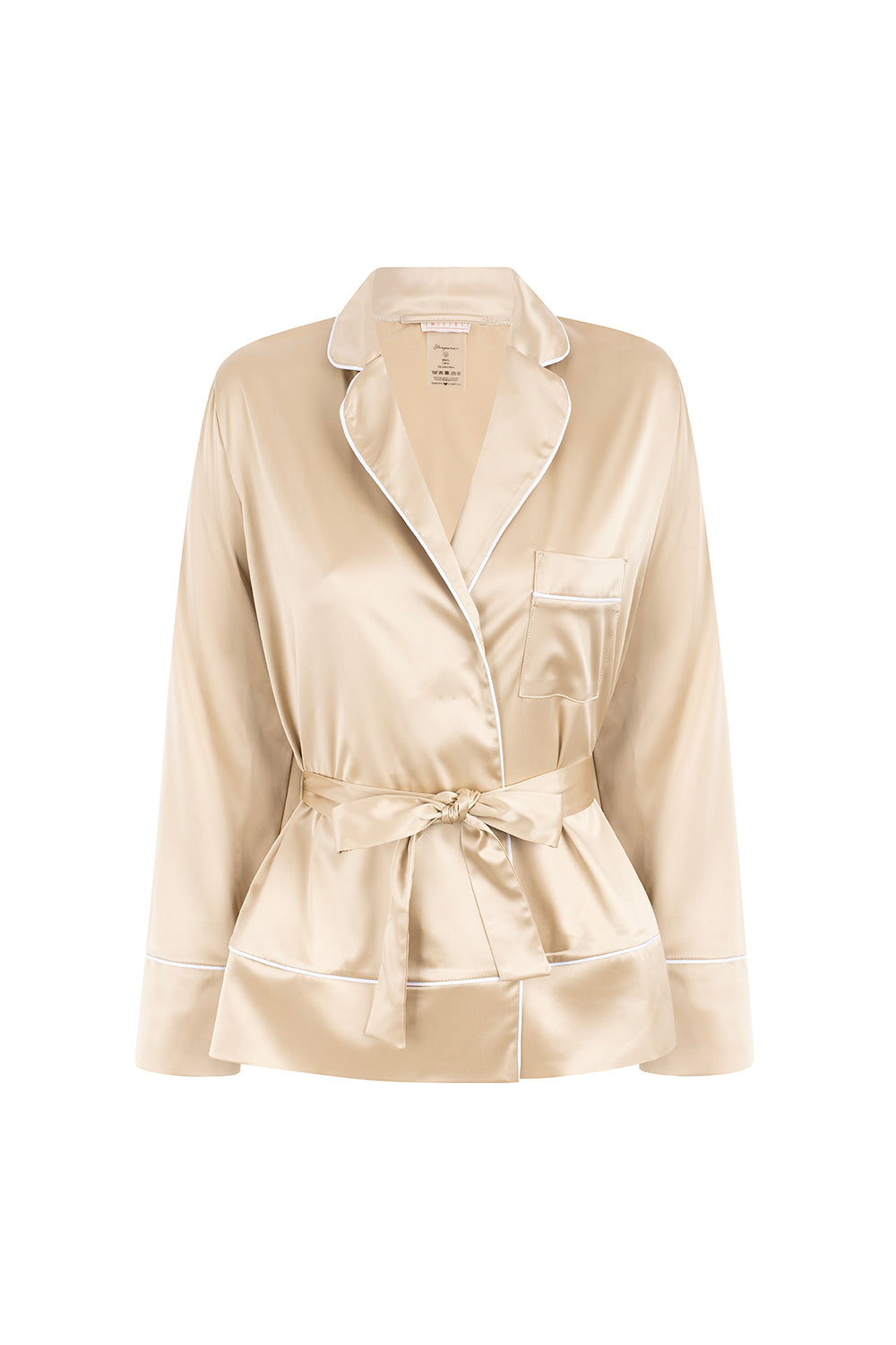 CHAMPAGNE SATIN PJ SHIRT