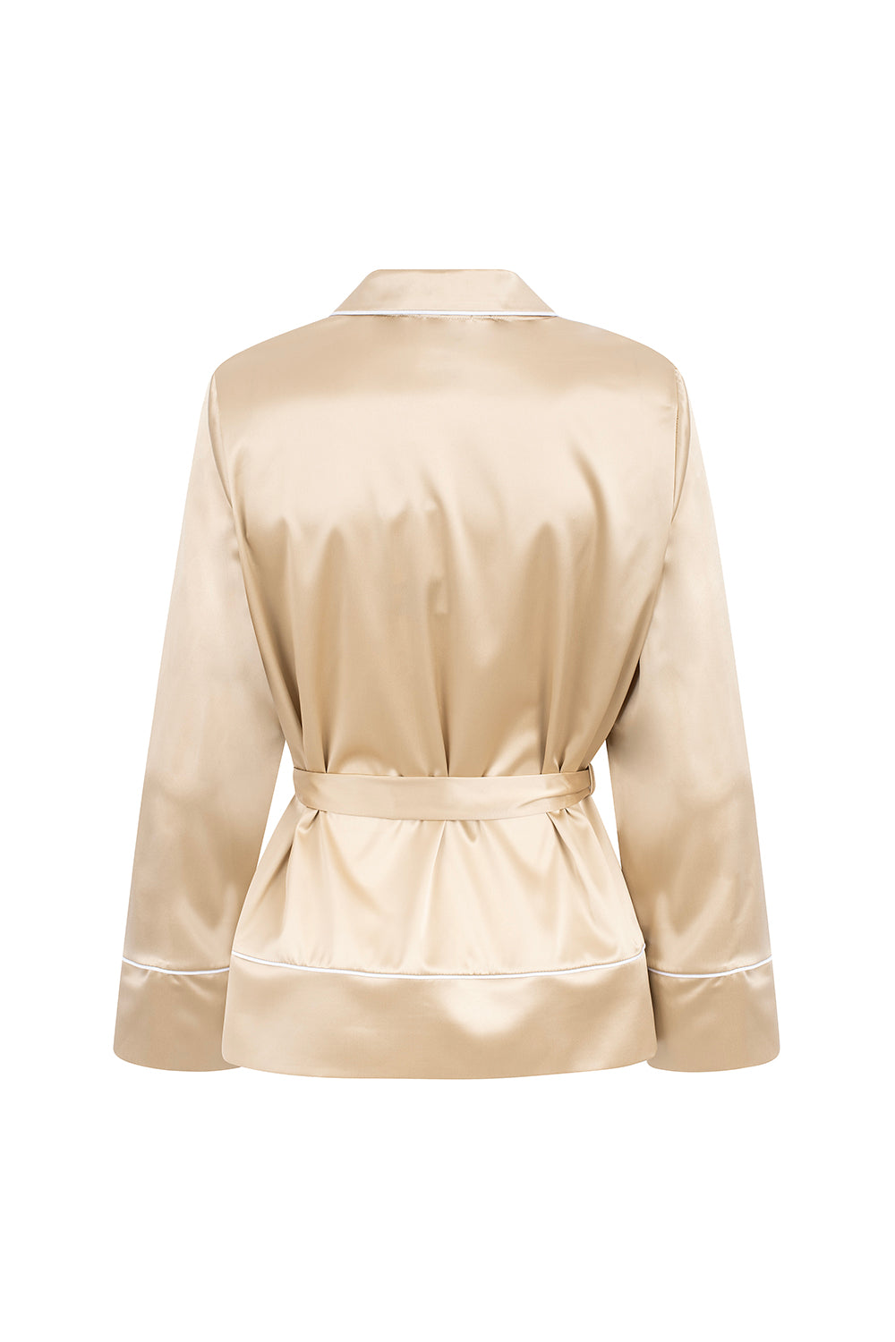CHAMPAGNE SATIN PJ SHIRT