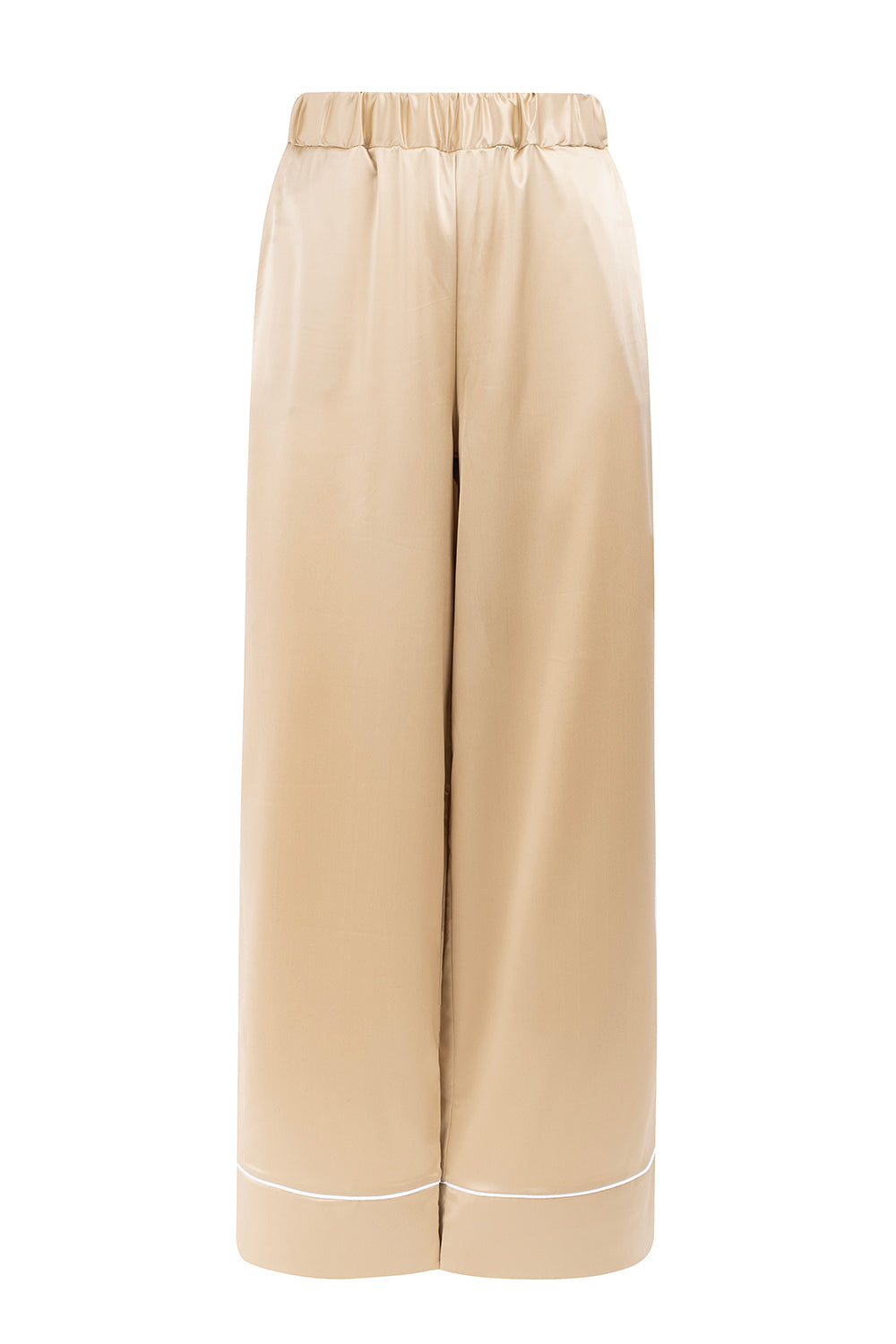 CHAMPAGNE SATIN PJ TROUSERS