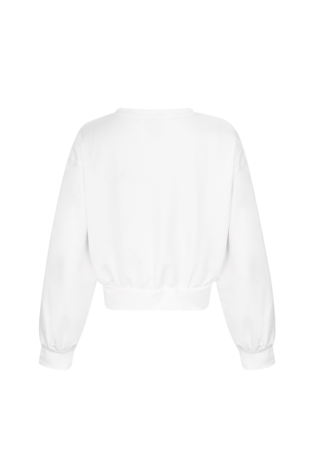 SUDADERA DE CUELLO REDONDO CHÁNDAL BLANCO