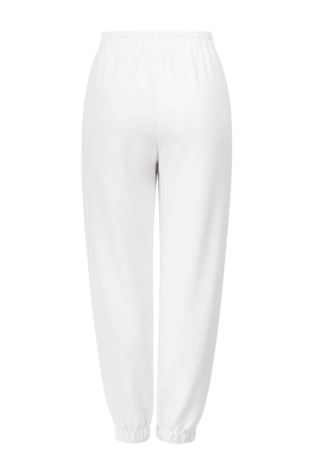 WHITE TRACKSUIT SWEATPANTS