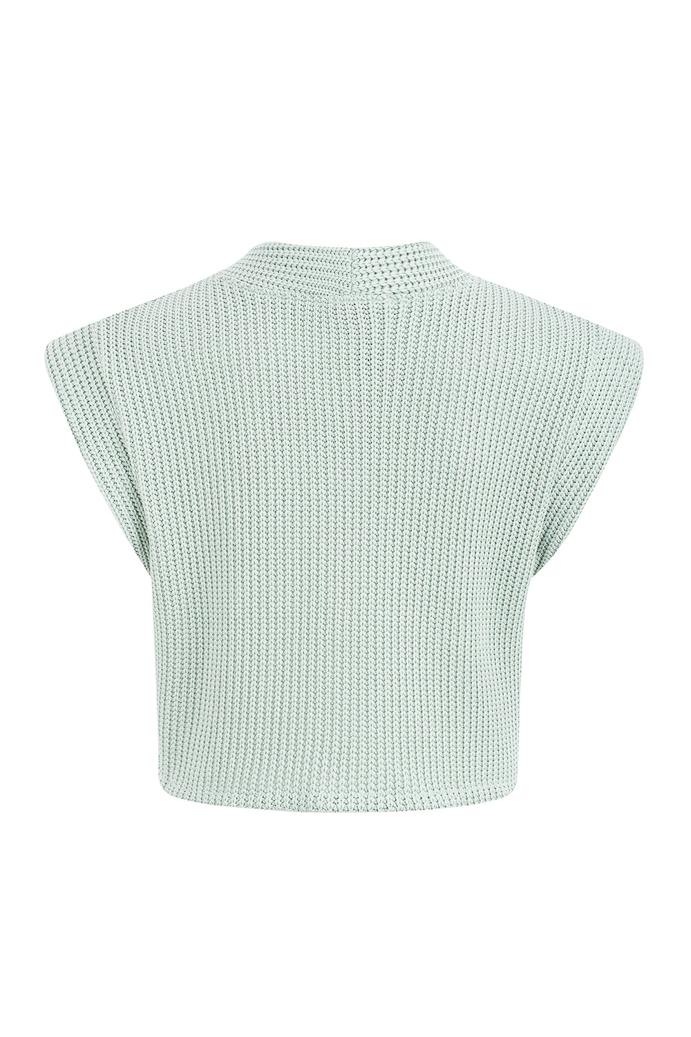 MINT RIBBED KNIT GILET