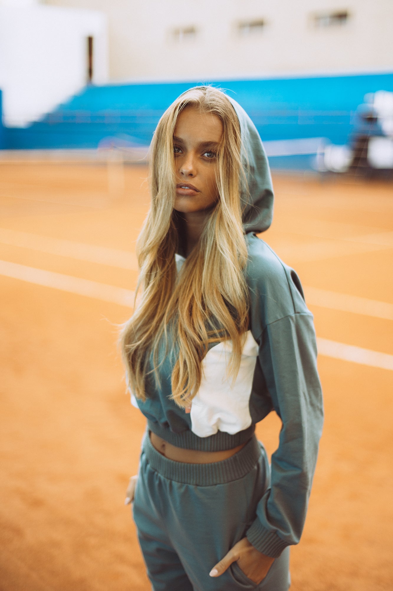 GREEN HOODIE TRACKSUIT SWEATER