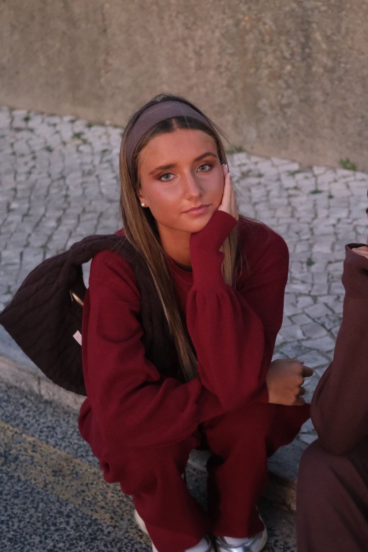 CHERRY KNIT LOUNGEWEAR SET