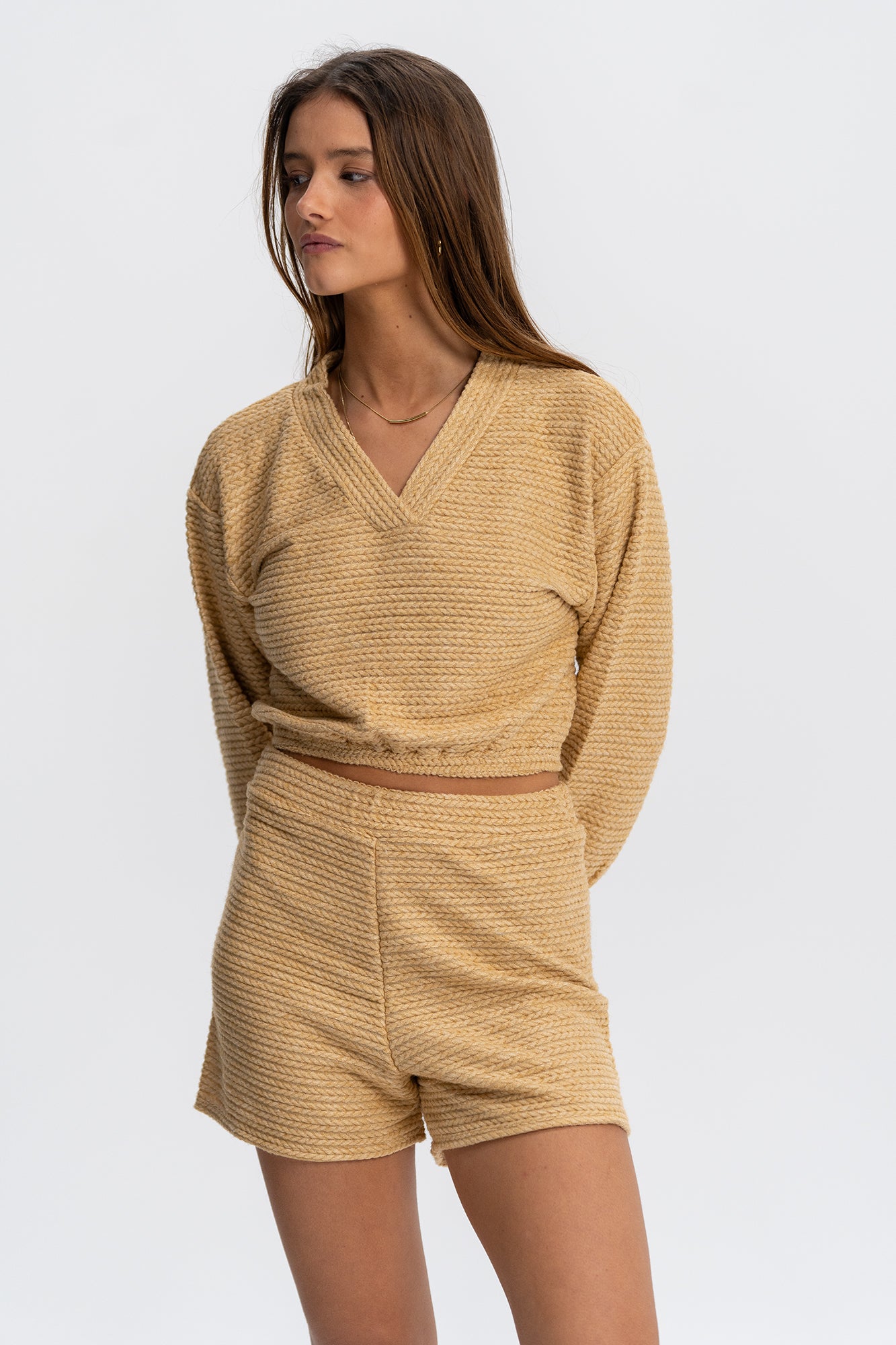 YELLOW LOUNGEWEAR SWEATSHIRT