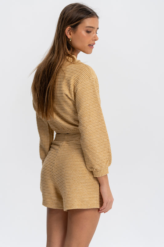 YELLOW LOUNGEWEAR SHORTS
