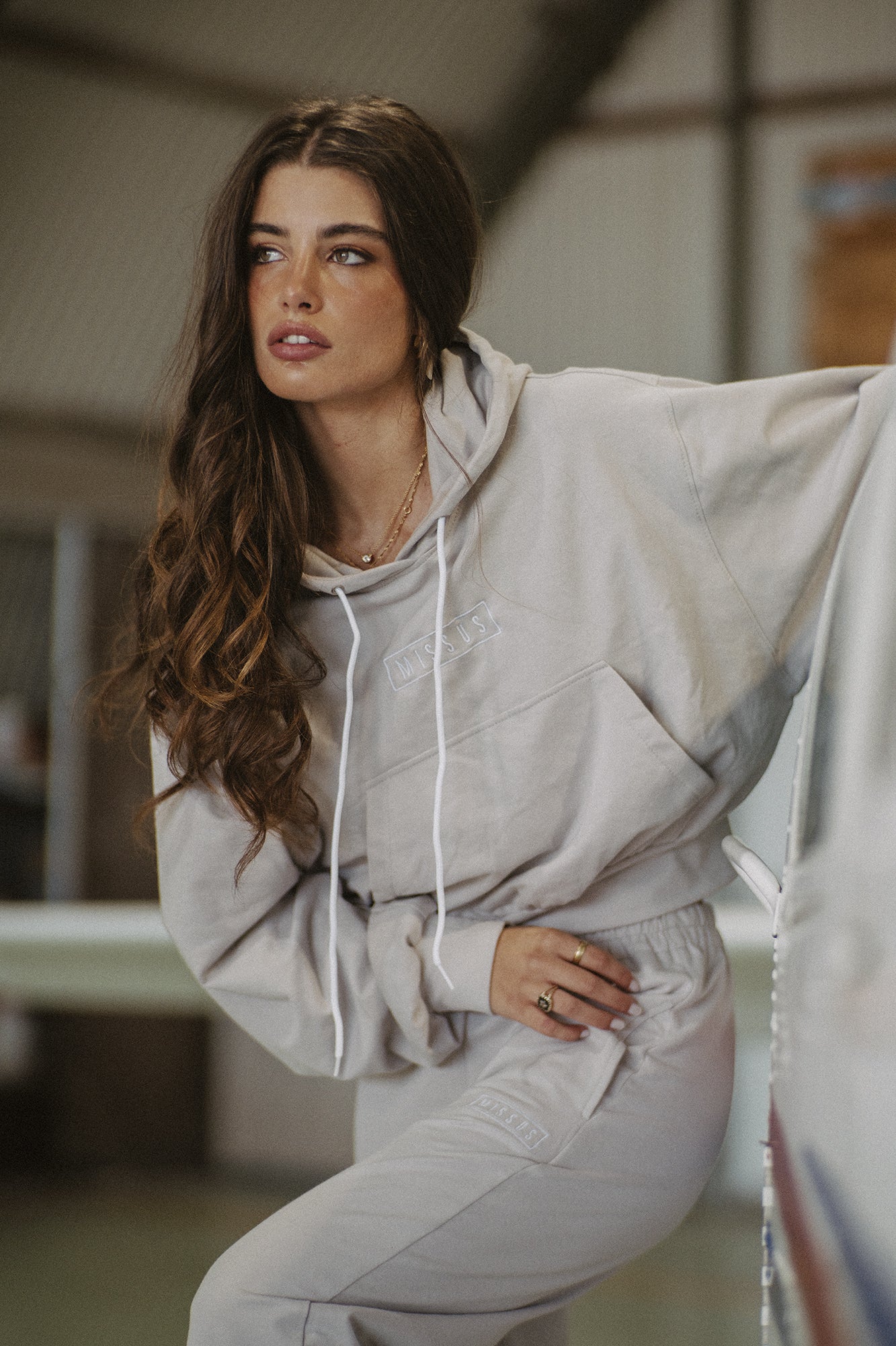 GREY TRACKSUIT HOODIE