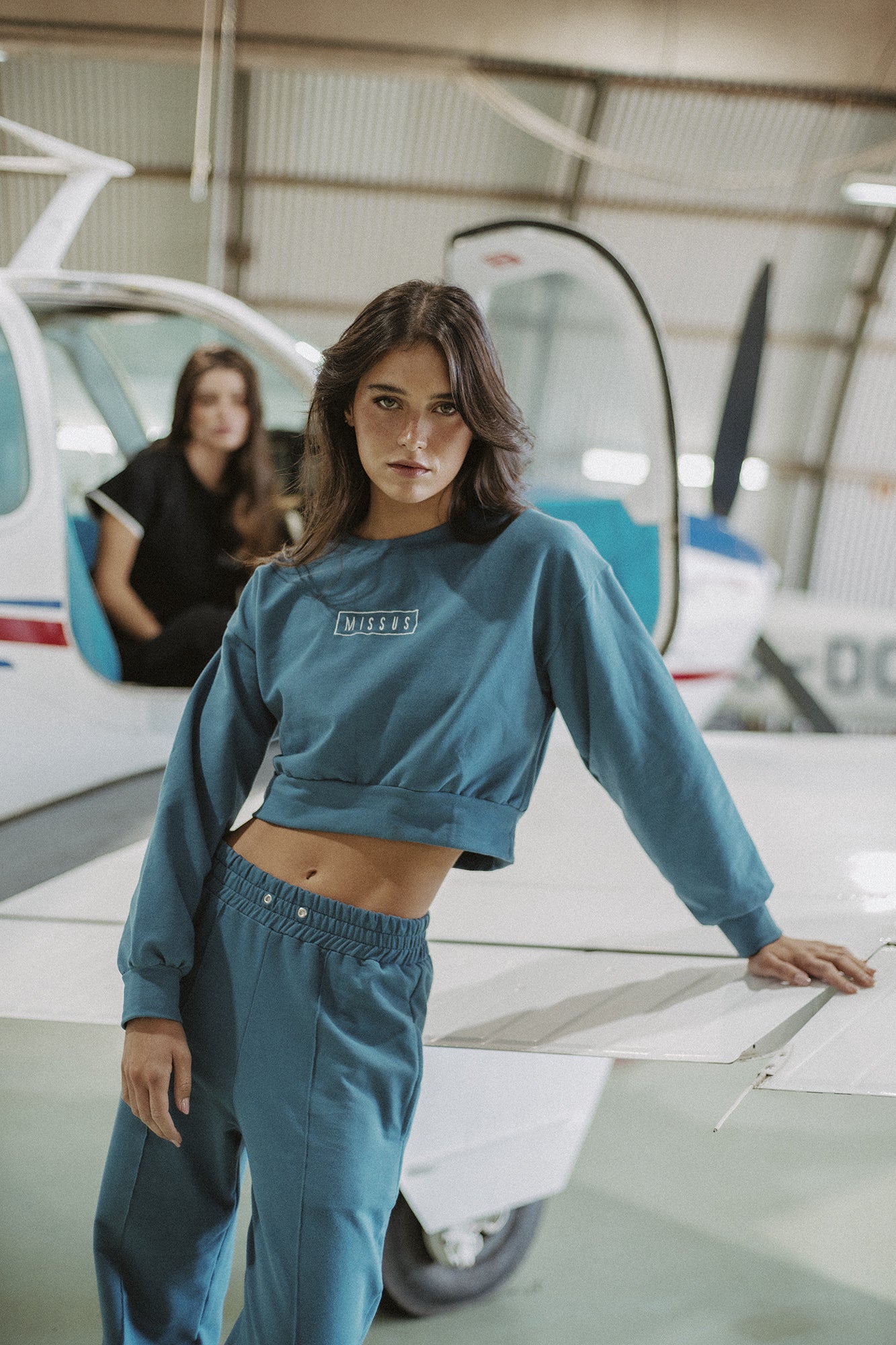 BLUE TRACKSUIT CREWNECK SWEATSHIRT
