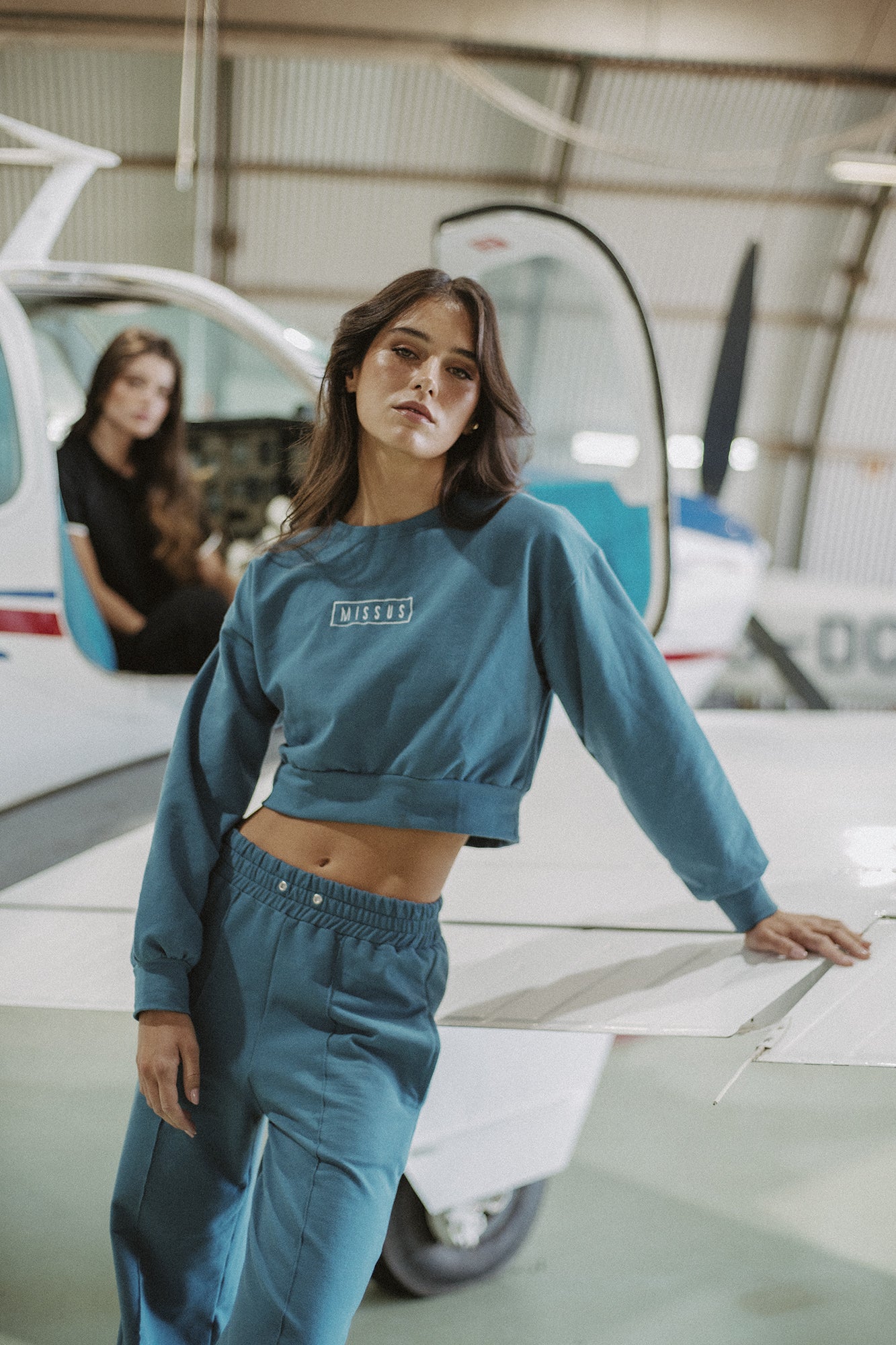 BLUE TRACKSUIT CREWNECK SWEATSHIRT