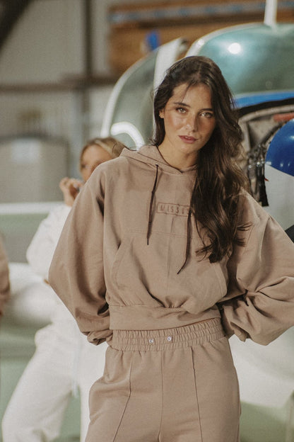 TAUPE TRACKSUIT HOODIE