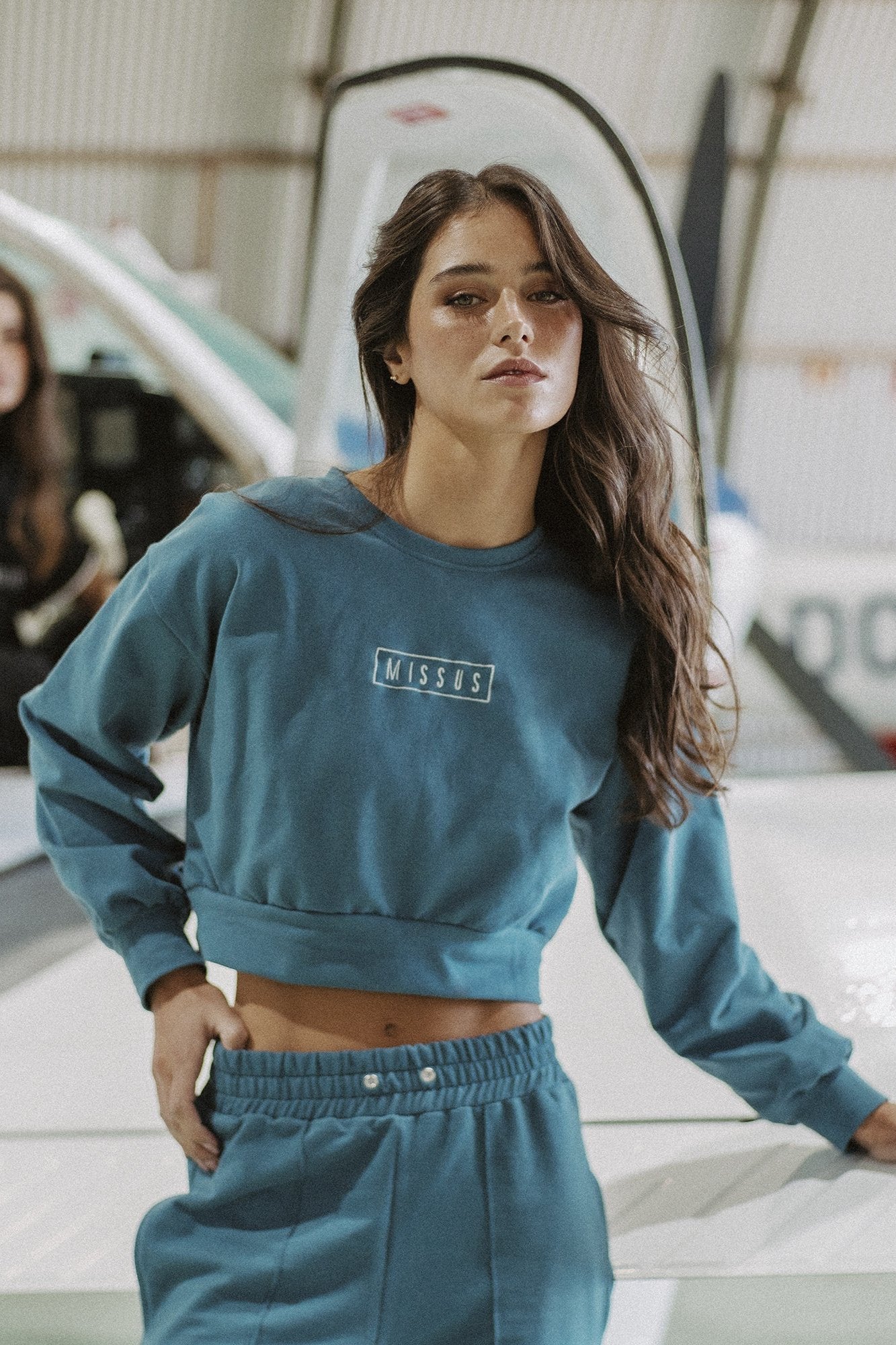 BLUE TRACKSUIT CREWNECK SWEATSHIRT