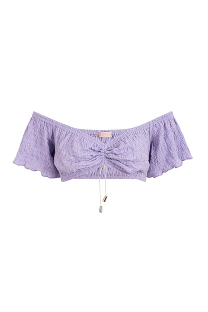 LAVENDER MANDALA CROP TOP
