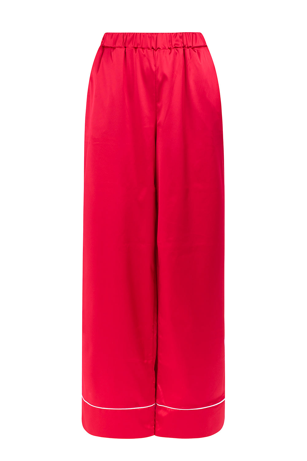 RED SATIN PJ TROUSERS