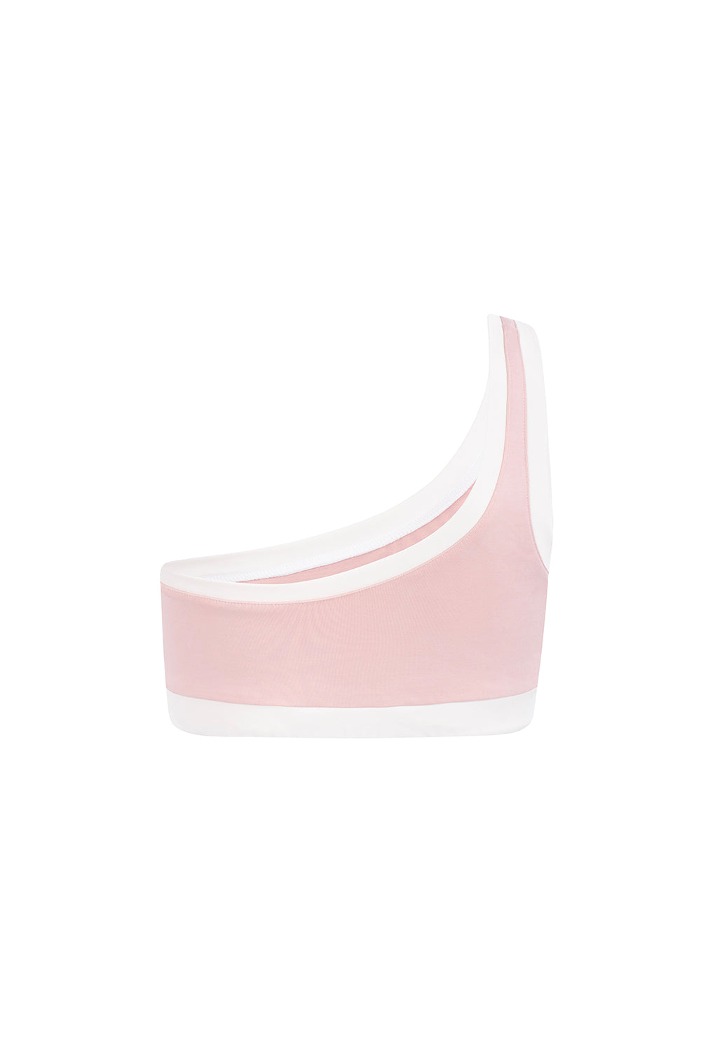 SOFT TOUCH ONE SHOULDER PINK CROP TOP