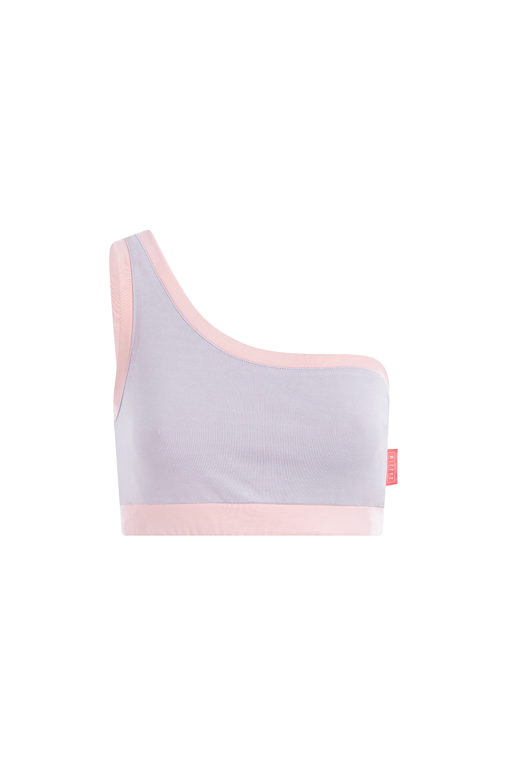 TOP CROP LILA DE UN HOMBRO DE TACTO SUAVE V2 