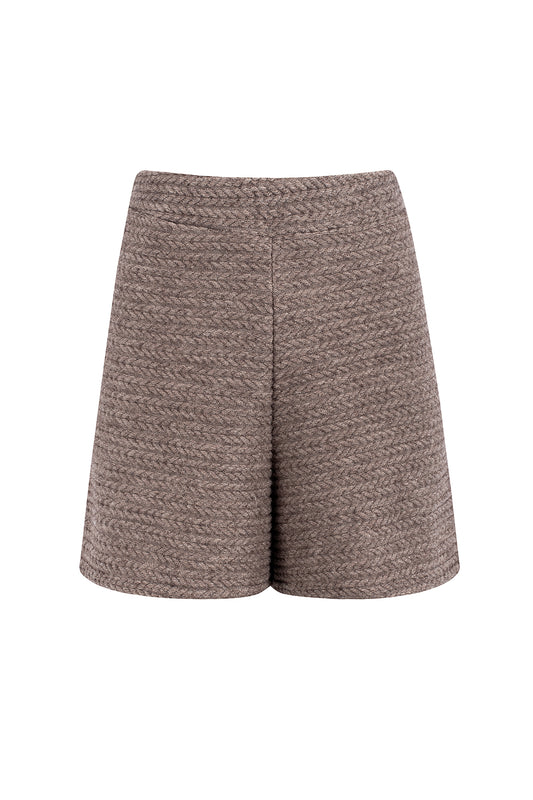 BROWN LOUNGEWEAR SHORTS