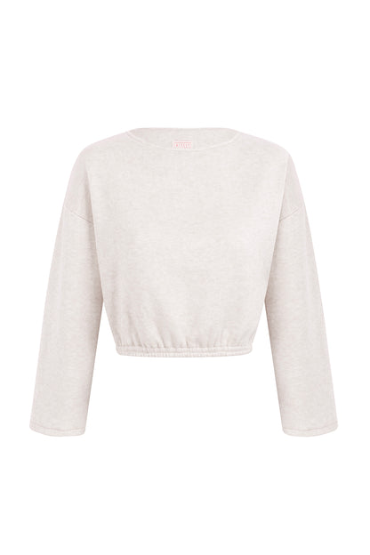 SUDADERA LOUNGEWEAR BLANCO ROJO 