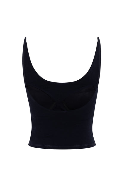 Camiseta sin mangas azul marino