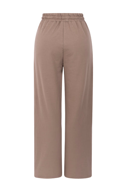 TAUPE TRACKSUIT STRAIGHT SWEATPANTS