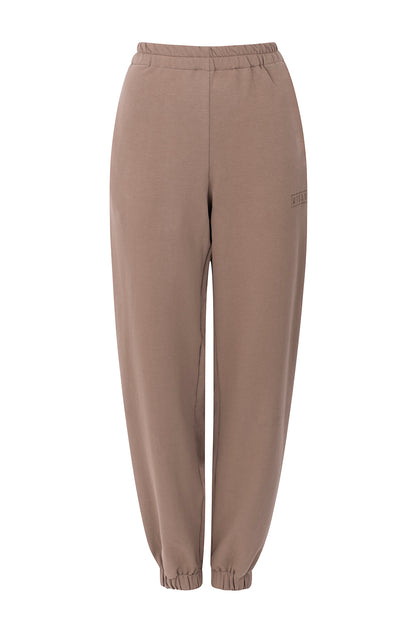 TAUPE TRACKSUIT SWEATPANTS