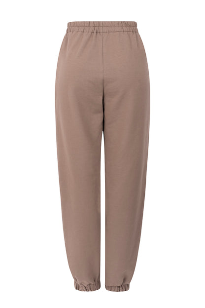 TAUPE TRACKSUIT SWEATPANTS