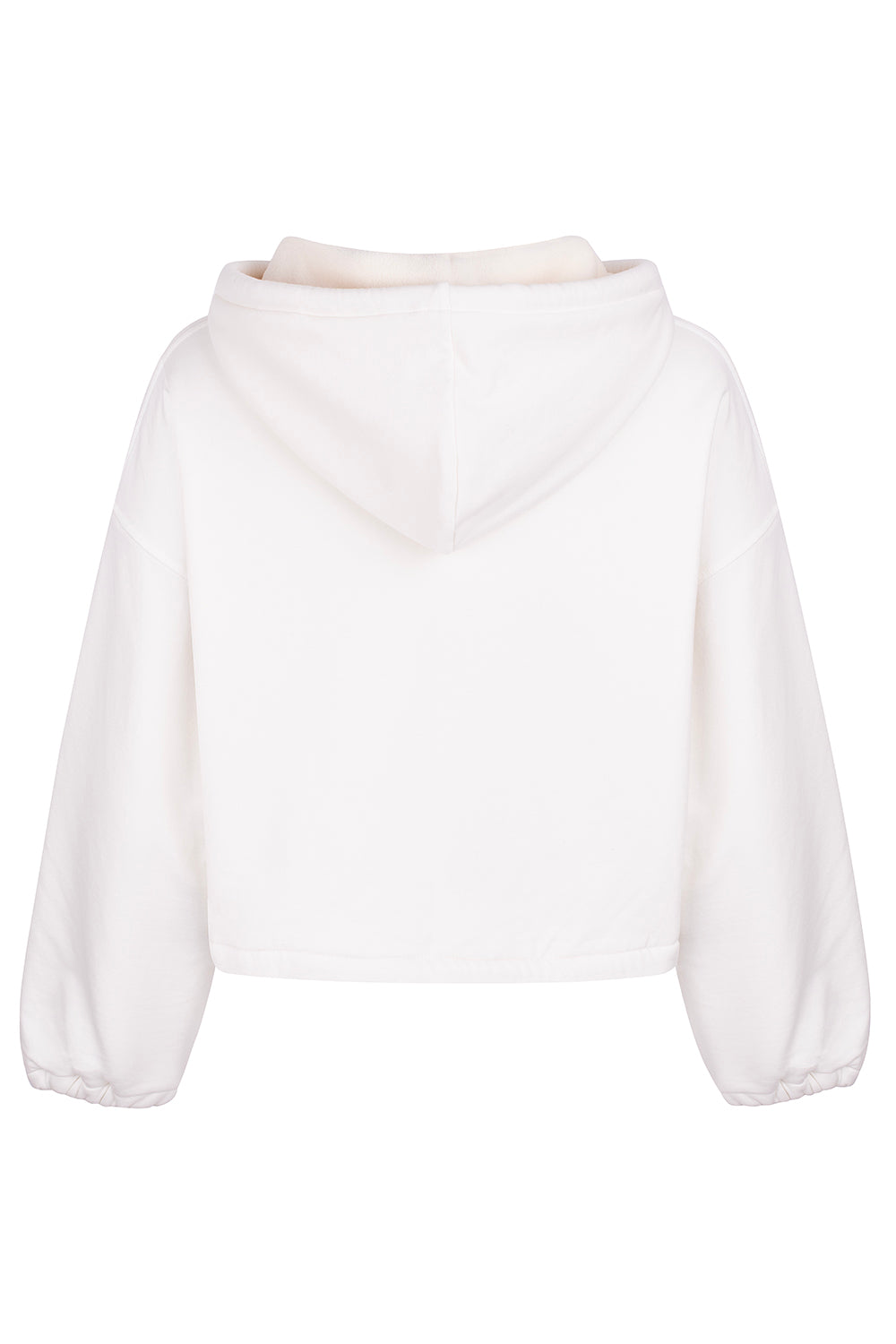 WHITE TRACKSUIT ZIP-UP HOODIE