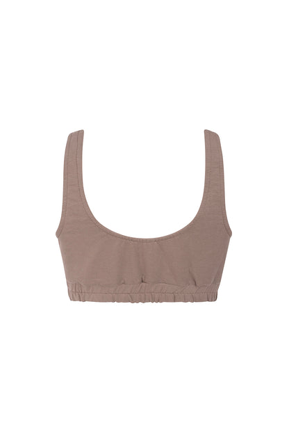 TAUPE CROP TOP TRACKSUIT