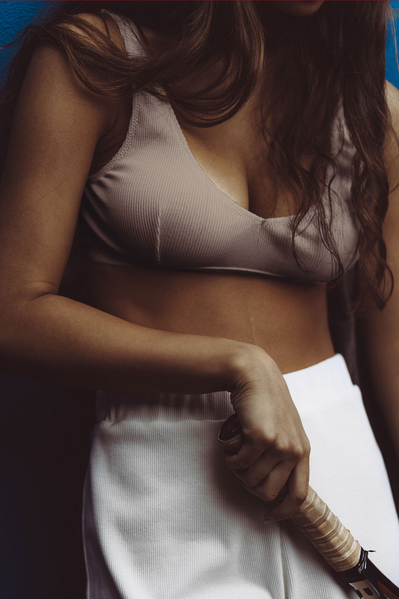 TAUPE RIB TOP
